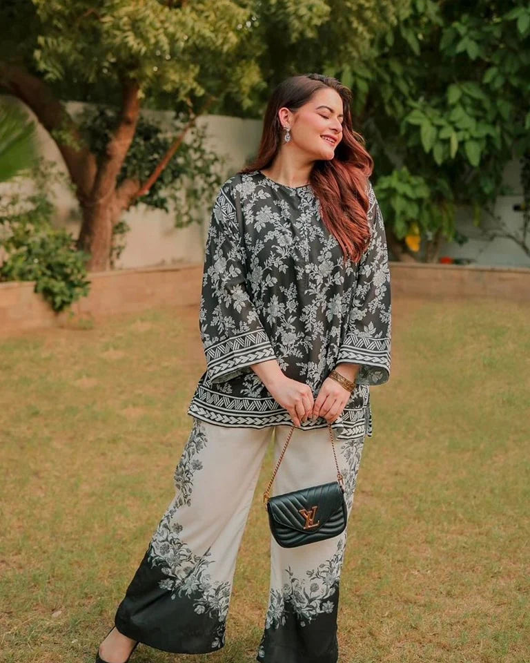 DILRUBA DIGITAL PRINTED 2 pieces stitched